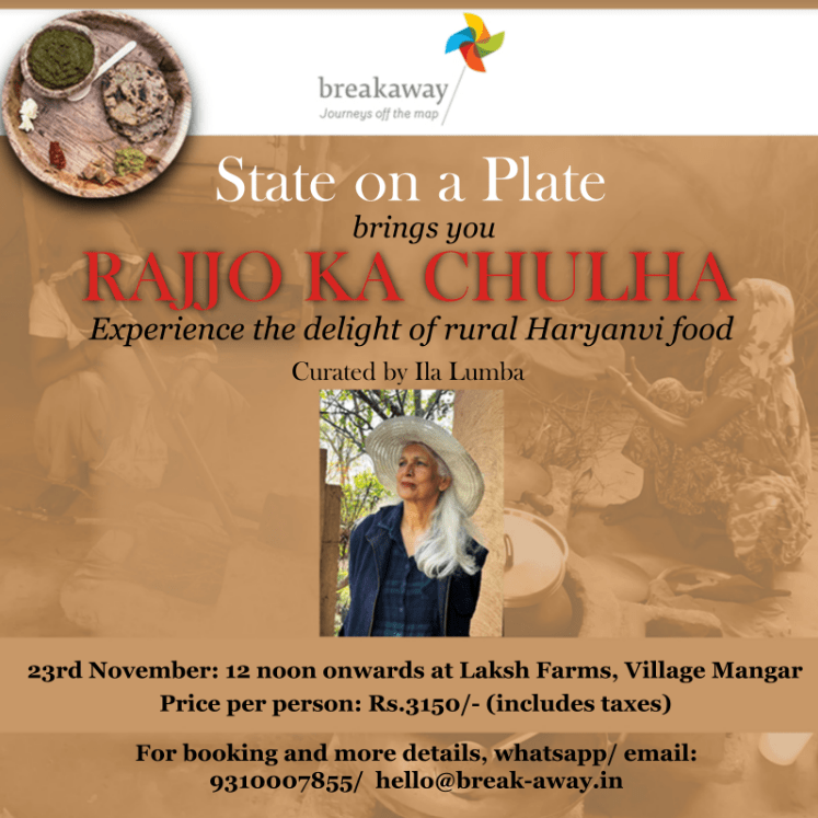 Rajjo Ka Chulha – Delight of Rural Haryanvi Food (23rd Nov)